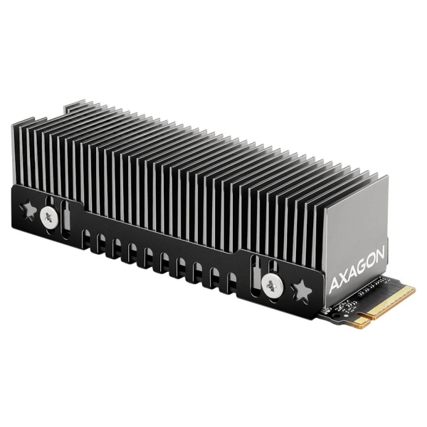Axagon CLR-M2XT passive - M.2 SSD, 80mm SSD, ALU body, silicone thermal pads, height 20mm