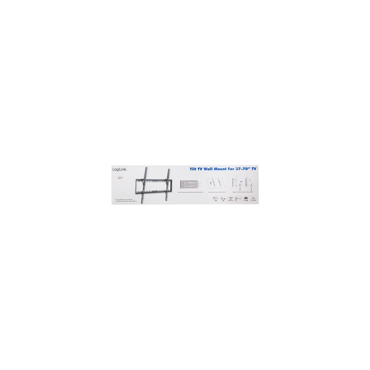 Logilink BP0039 TV Wall mount, 37"-70"", tilt, small | Logilink | Wall Mount | BP0039 | 37-70 " | Maximum weight (capacity) 35 k