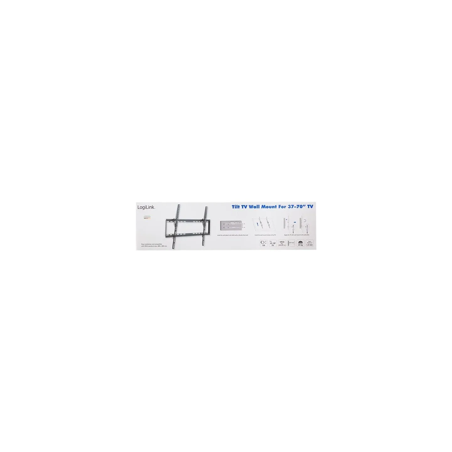Logilink BP0039 TV Wall mount, 37"-70"", tilt, small | Logilink | Wall Mount | BP0039 | 37-70 " | Maximum weight (capacity) 35 k