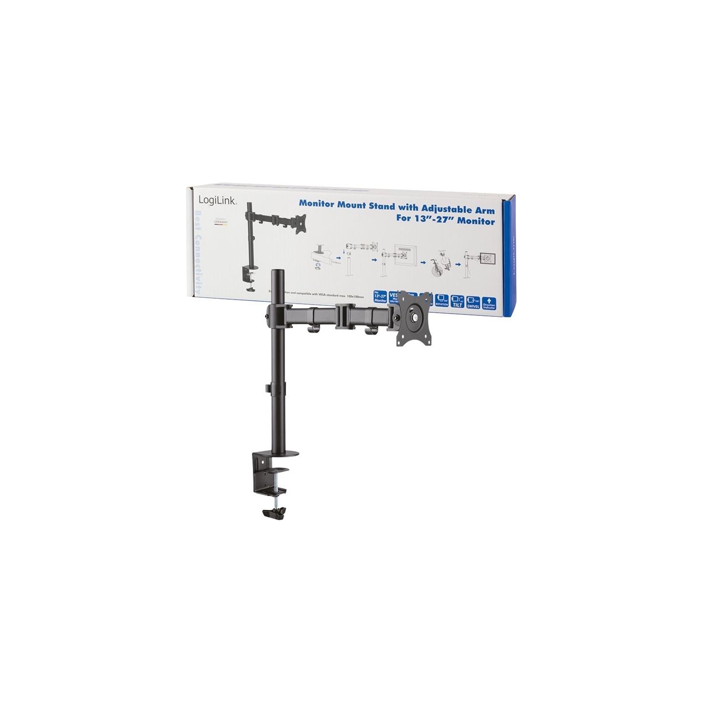 Logilink Monitor mount 13-27 39; steel, VESA 100x100