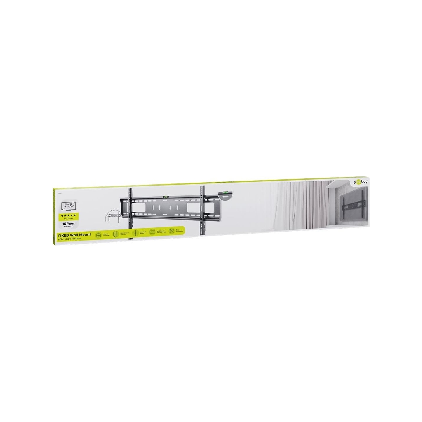 Goobay | Wall mount | TV Wall Mount Pro FIXED (XL) | Black