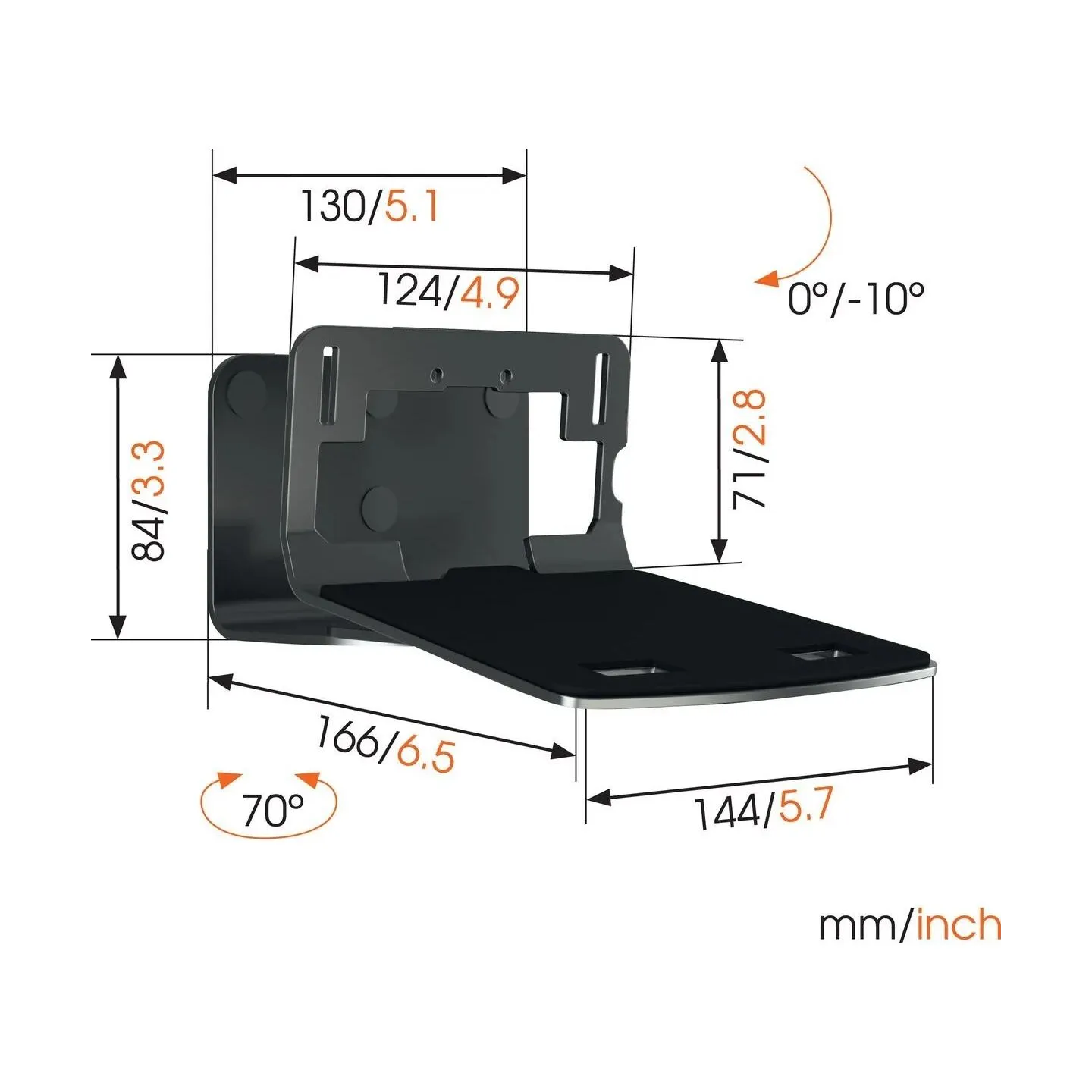 Vogels | Wall mount | SOUND 3205 Speaker Wall Mount | Tilt | Maximum weight (capacity) 6.5 kg | Black