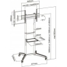 Digitus | Floor stand | DA-90447 | Trolleys & Stands | 37-70 " | Maximum weight (capacity) 50 kg | Black