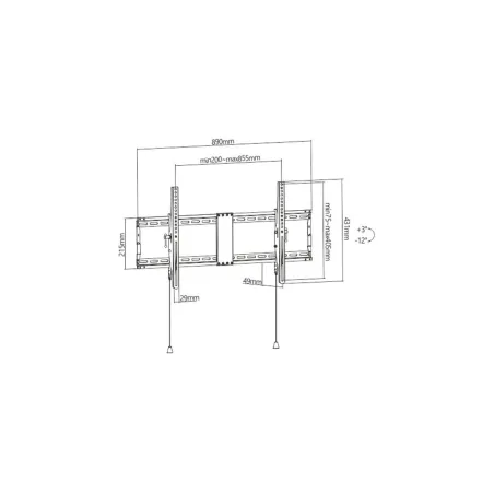 Gembird | Wall mount | WM-90T-01 | Tilt | 43-90 " | Maximum weight (capacity) 70 kg | Black