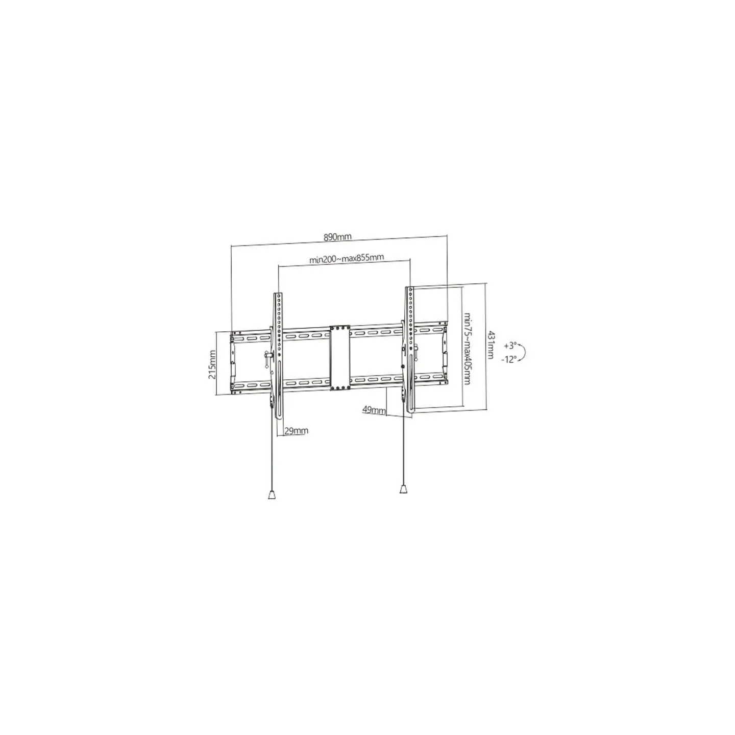 Gembird TV Wall Mount 43-90 inch tilt