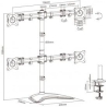 Digitus | Desk Mount | DA-90364 | Tilt, swivel, rotate | Black
