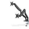 Digitus | Desk Mount | Universal Dual Monitor Mount with Gas Spring and Clamp Mount | Swivel, height adjustment, rotate | Black