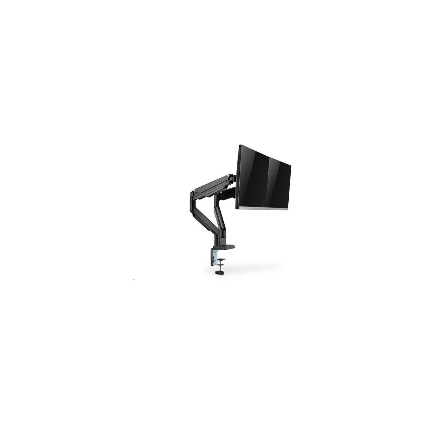 Digitus | Desk Mount | Universal Dual Monitor Mount with Gas Spring and Clamp Mount | Swivel, height adjustment, rotate | Black