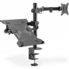 Digitus | Desk Mount | DA-90436 | Tilt, swivel, height adjustment, rotate | Maximum weight (capacity) 9 kg | Black