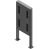 Edbak | Floor stand | POK101 | 55 " | Maximum weight (capacity) 80 kg | Black