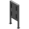 Edbak | Floor stand | POK101 | 55 " | Maximum weight (capacity) 80 kg | Black