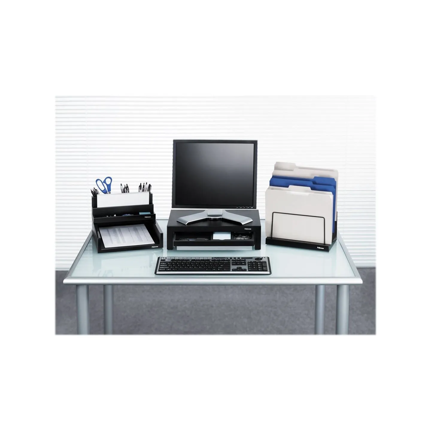 Fellowes | Designer Suites Monitor Riser | Height adjustment | Black