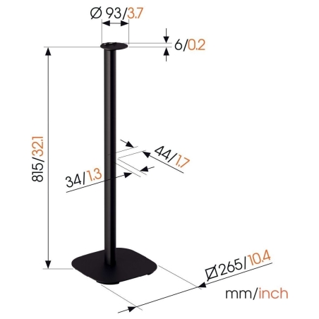 Vogels Floor stand | SFS 4113 Sonos speaker stand for Era 100 | Maximum weight (capacity) 2 kg | Black