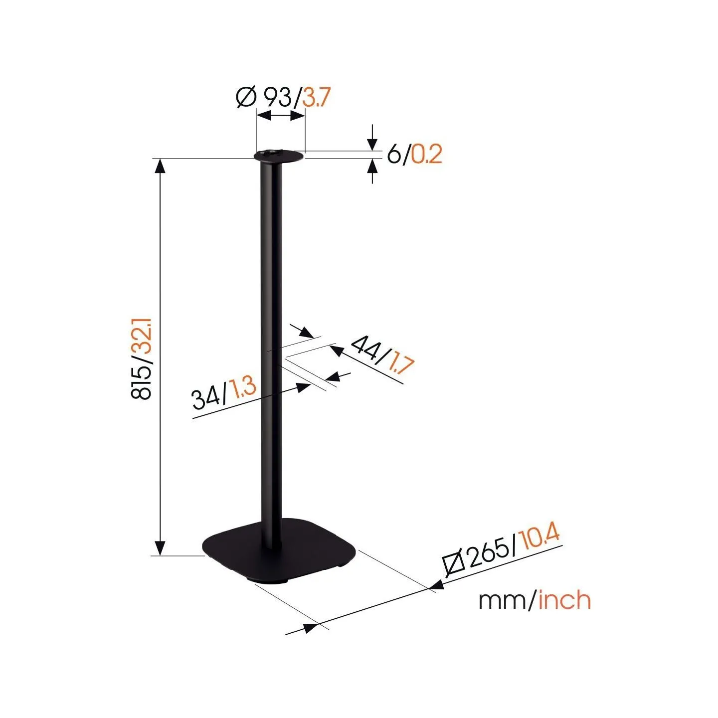 Vogels Floor stand | SFS 4113 Sonos speaker stand for Era 100 | Maximum weight (capacity) 2 kg | Black