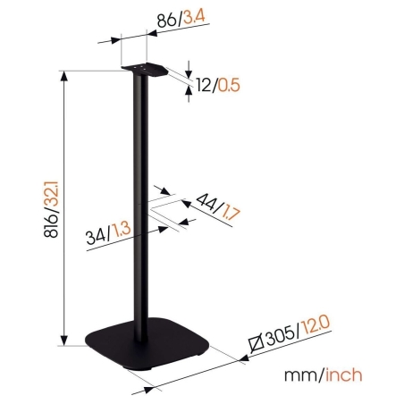Vogels Floor stand | SFS 4133 Sonos speaker stand for Era 300 | Maximum weight (capacity) 4.5 kg | Black