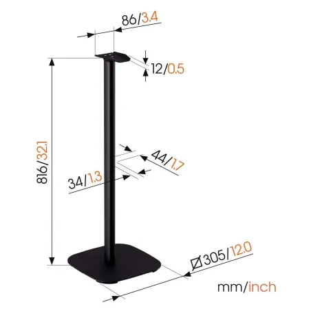 Vogels Floor stand | SFS 4133 Sonos speaker stand for Era 300 | Maximum weight (capacity) 4.5 kg | Black