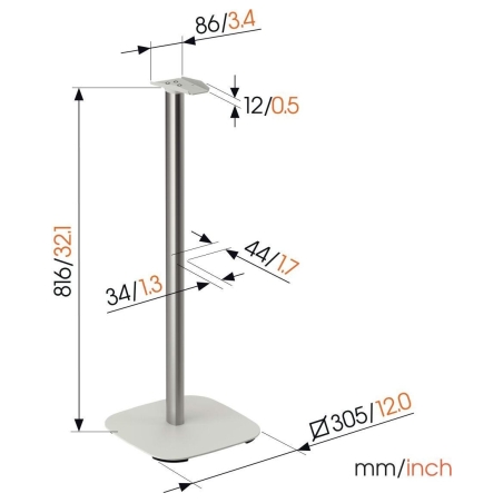 Vogels Floor stand | SFS 4133 Sonos speaker stand for Era 300 | Maximum weight (capacity) 4.5 kg | White