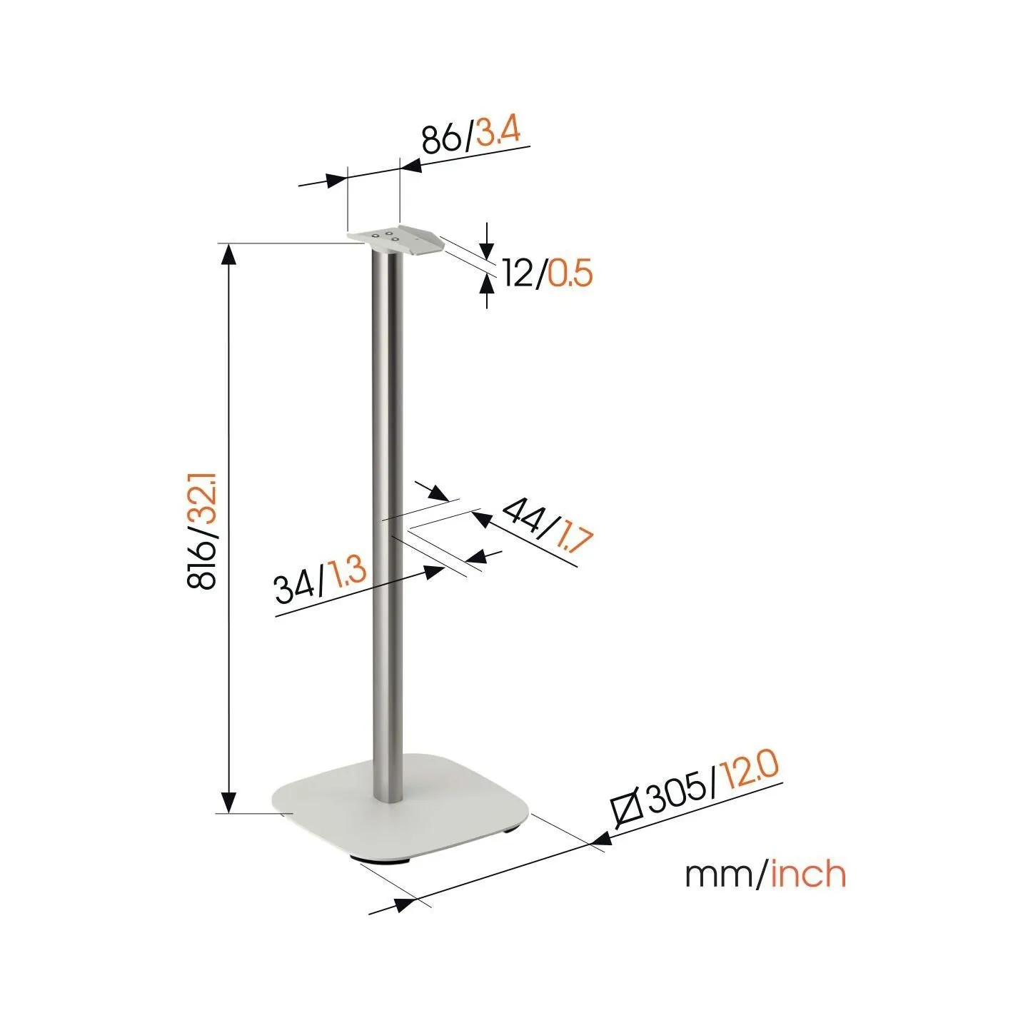 Vogels Floor stand | SFS 4133 Sonos speaker stand for Era 300 | Maximum weight (capacity) 4.5 kg | White