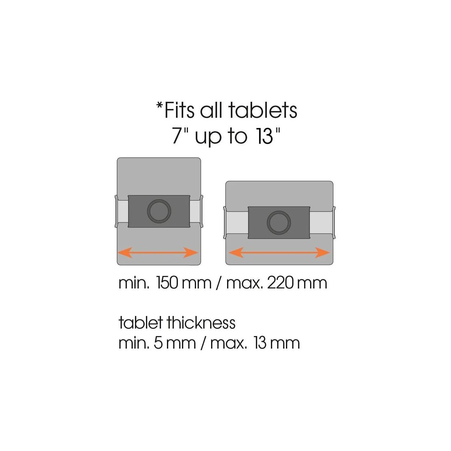 Vogels TMS 1020 Tablet Car Pack | Tilt | 7-13 " | Maximum weight (capacity) 1 kg | Black