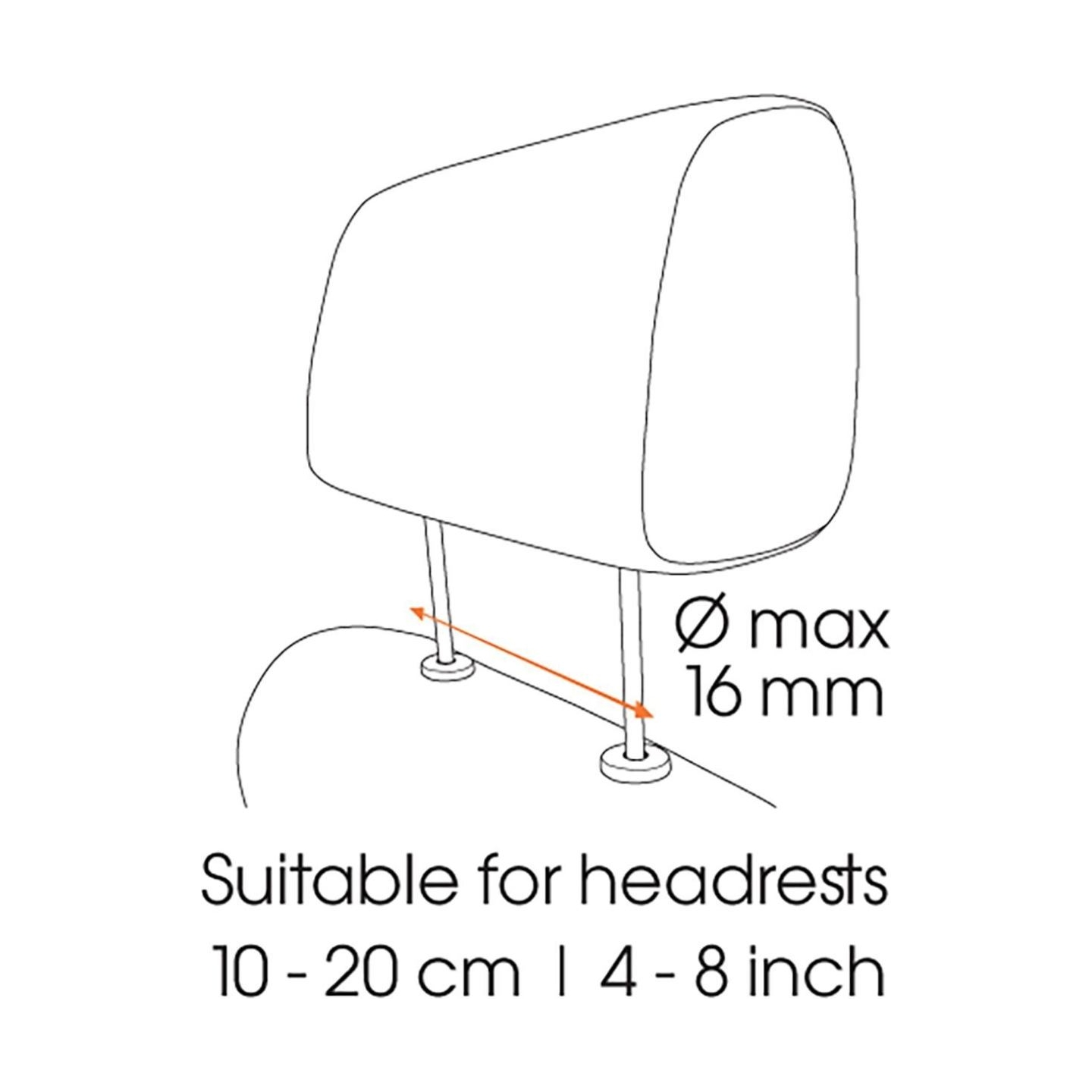 Vogels TMS 1020 Tablet Car Pack | Tilt | 7-13 " | Maximum weight (capacity) 1 kg | Black