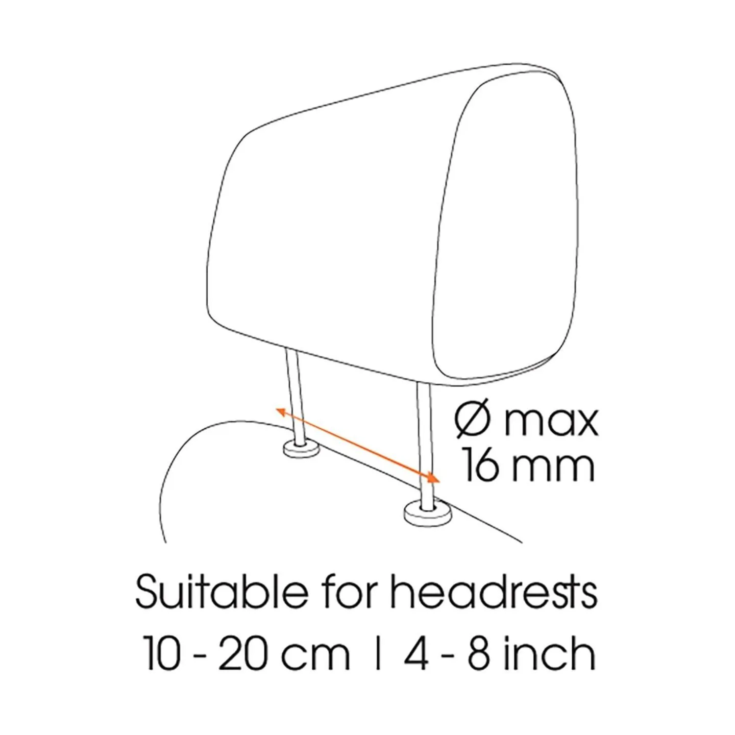 Vogels TMS 1020 Tablet Car Pack | Tilt | 7-13 " | Maximum weight (capacity) 1 kg | Black