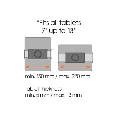 Vogels TMS 1030 Tablet Flex Pack | Tilt | 7-13 " | Maximum weight (capacity) 2 kg | Silver