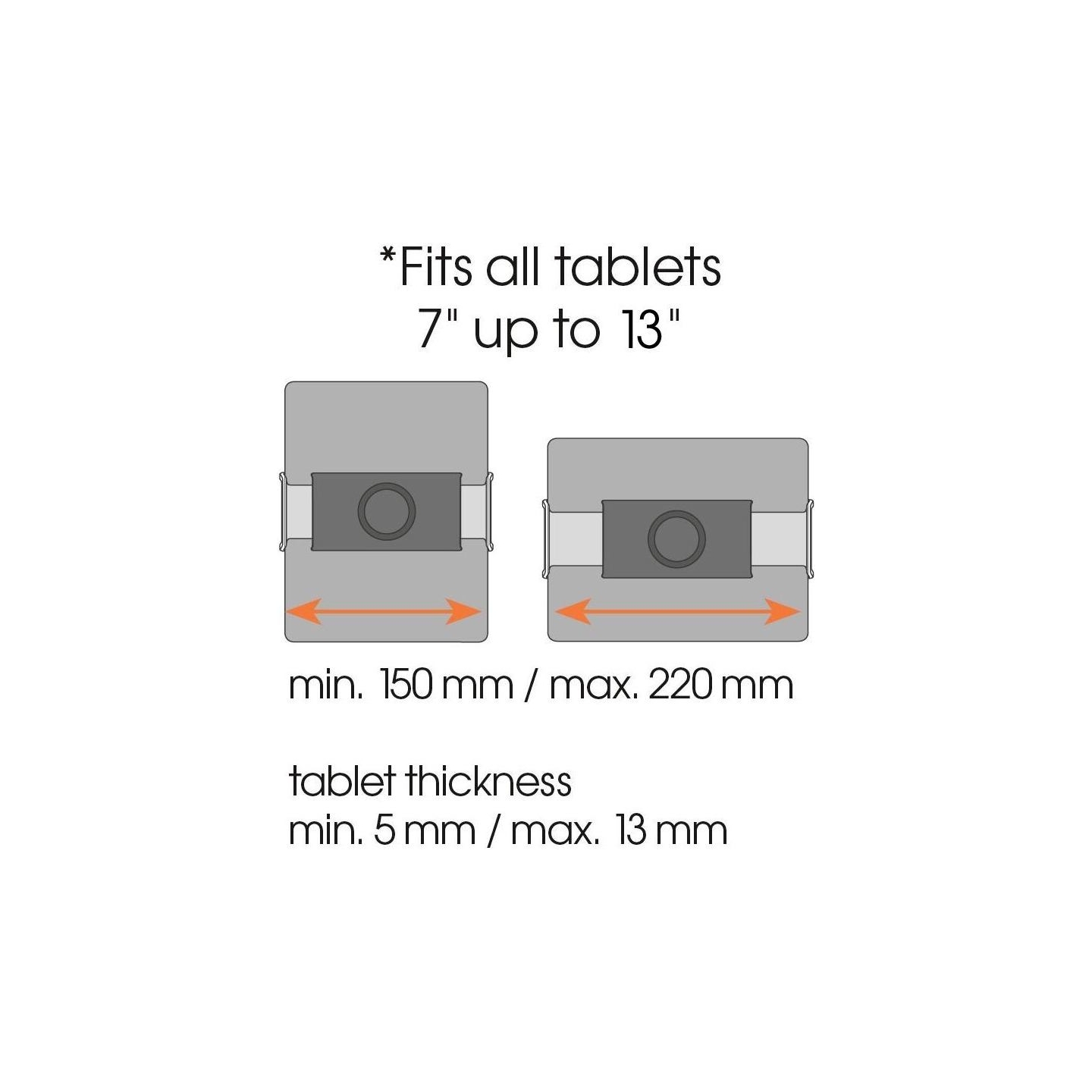 Vogels TMS 1030 Tablet Flex Pack | Tilt | 7-13 " | Maximum weight (capacity) 2 kg | Silver