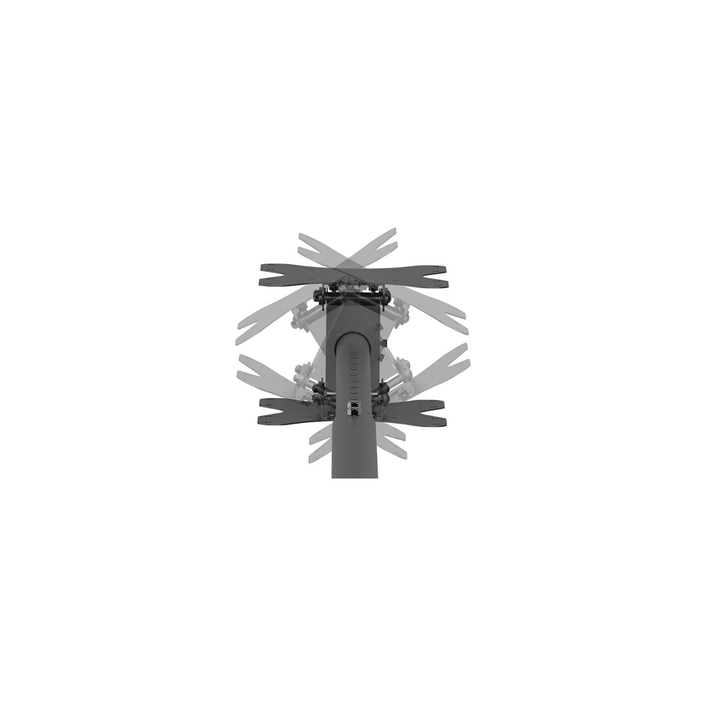 Neomounts BACK-TO-BACK SCREEN CEILING MOUNT (HEIGHT: 106-156 CM) BLACK