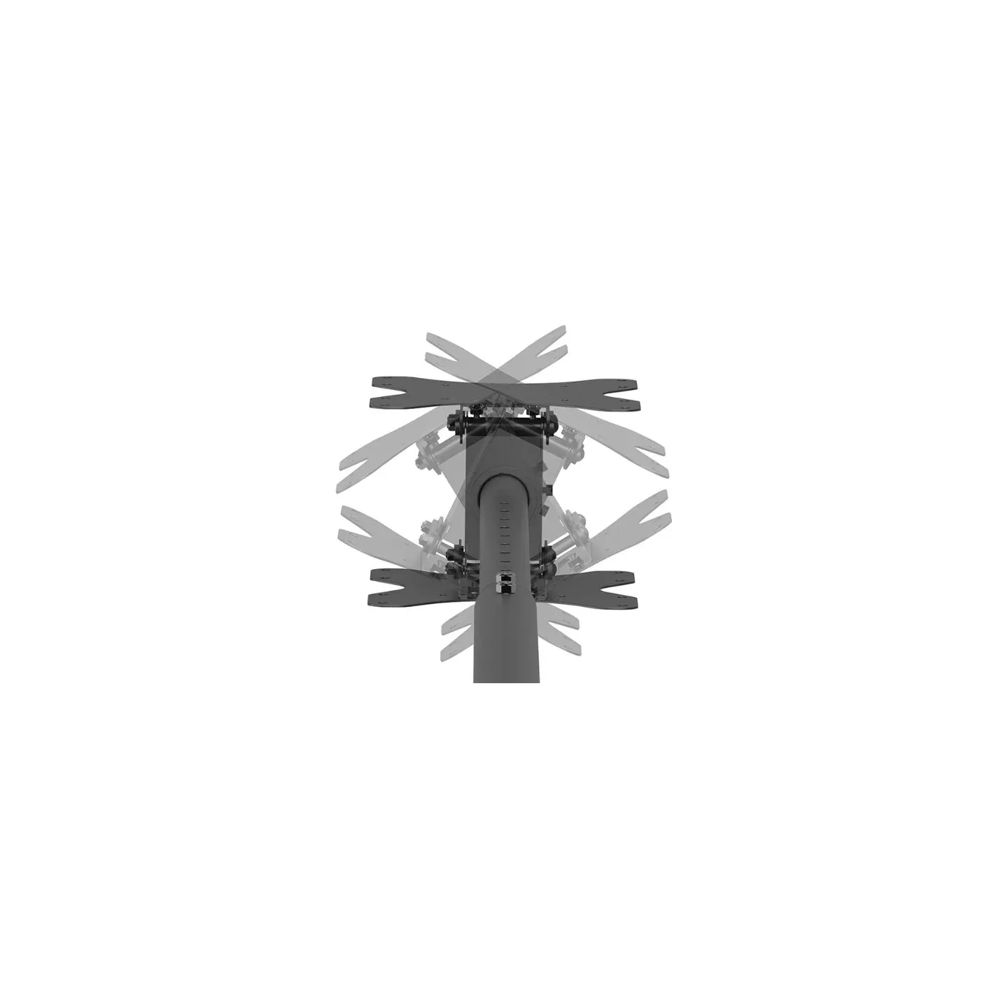 Neomounts BACK-TO-BACK SCREEN CEILING MOUNT (HEIGHT: 106-156 CM) BLACK