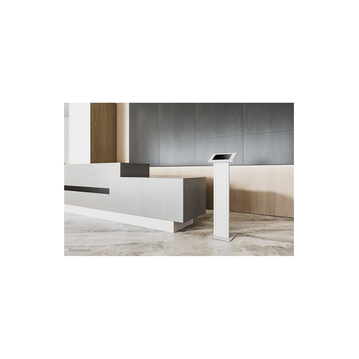 Neomounts BY NEWSTAR FLOOR STAND WITH CABINET, LOCKABLE TABLET CASING FOR APPLE IPAD, PRO, AIR & SAMSUNG GALAXY TAB