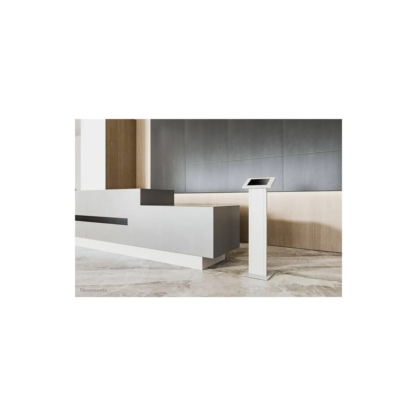 Neomounts BY NEWSTAR FLOOR STAND WITH CABINET, LOCKABLE TABLET CASING FOR APPLE IPAD, PRO, AIR & SAMSUNG GALAXY TAB