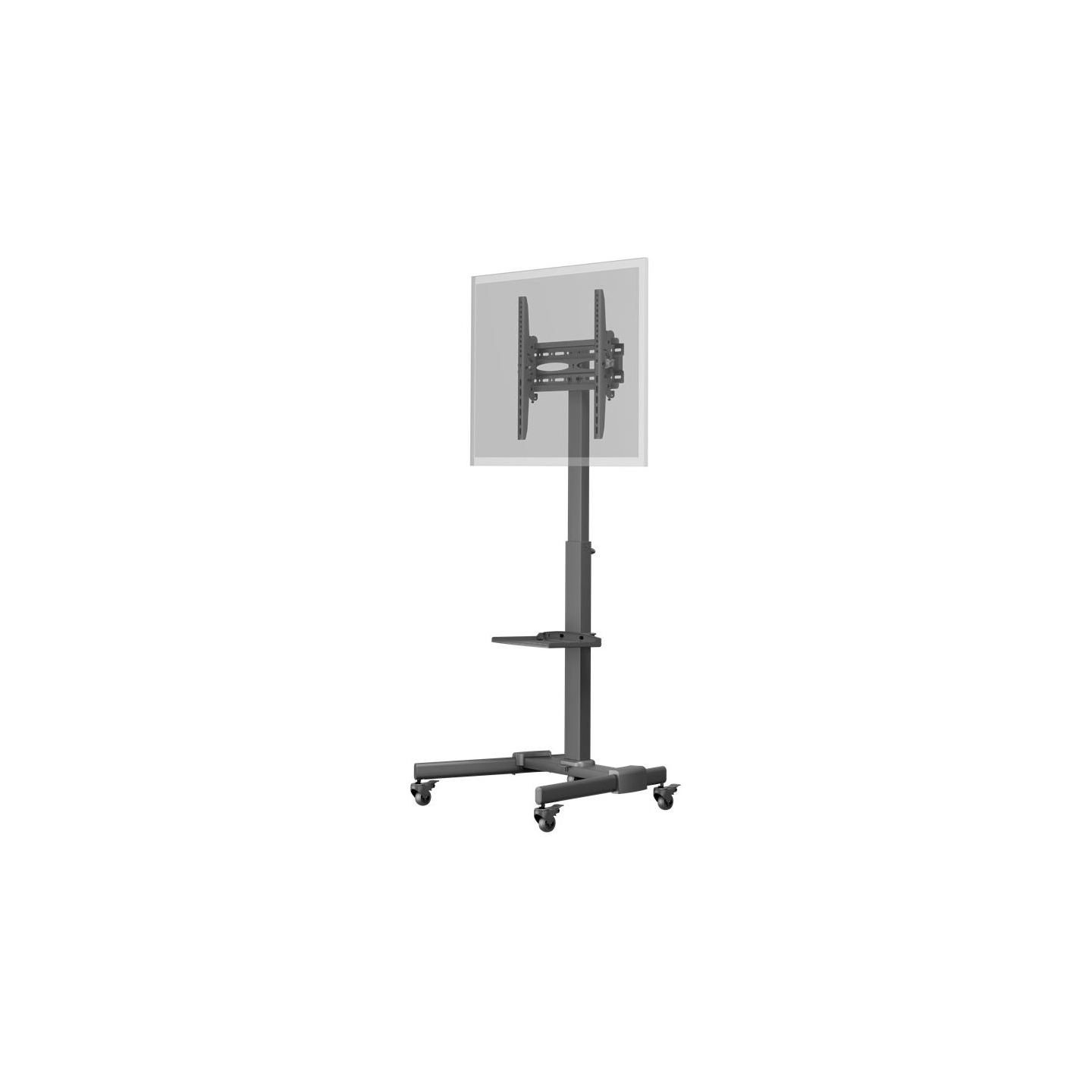 Goobay Floor stand | TV Presentation Stand Basic, Size L | Height adjustment | 37-70 " | Maximum weight (capacity) 35 kg | Black