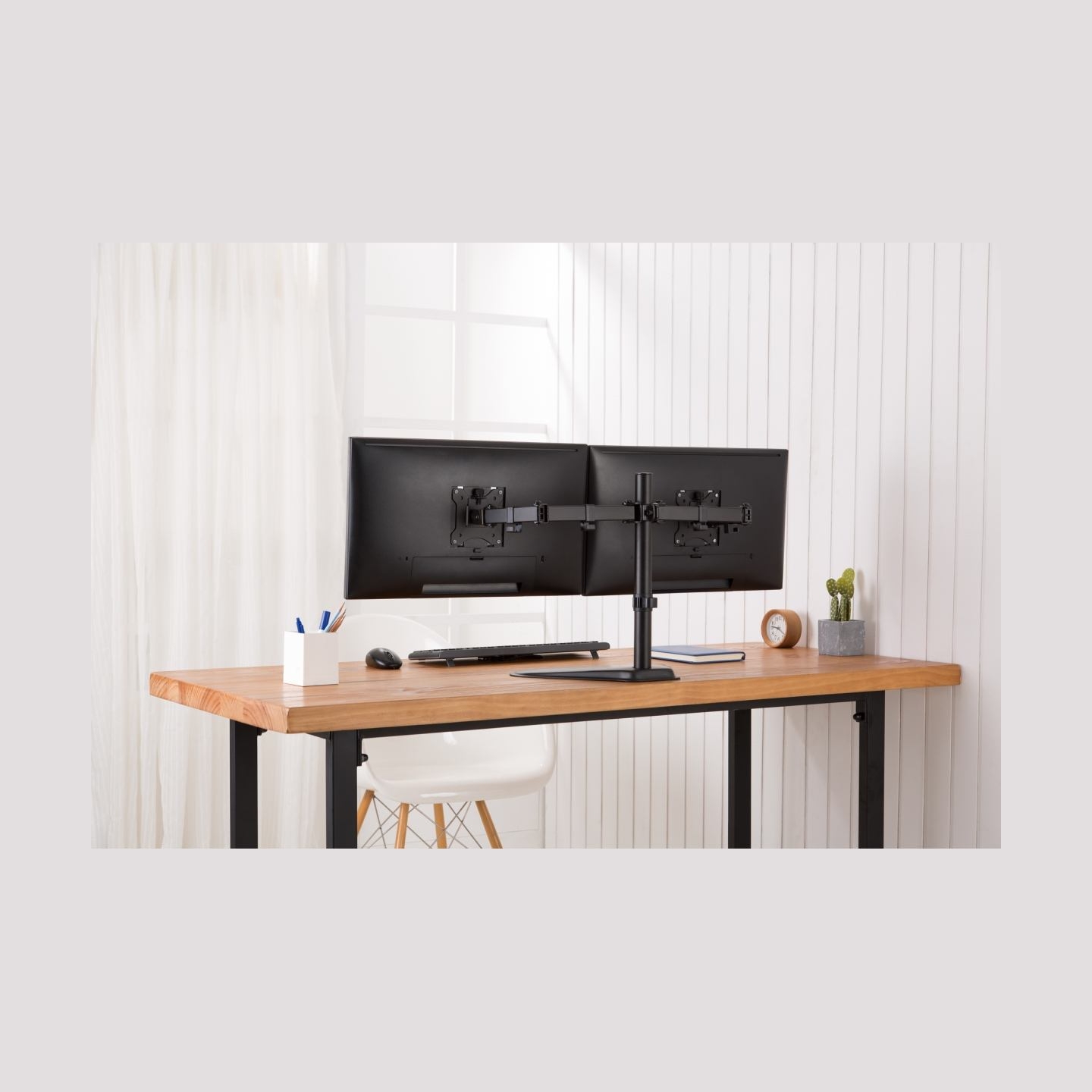 Digitus Desk Mount | DA-90401 | Adjustable Height, Rotate, Swivel | 15-32 " | Maximum weight (capacity) 2x8 kg | Black