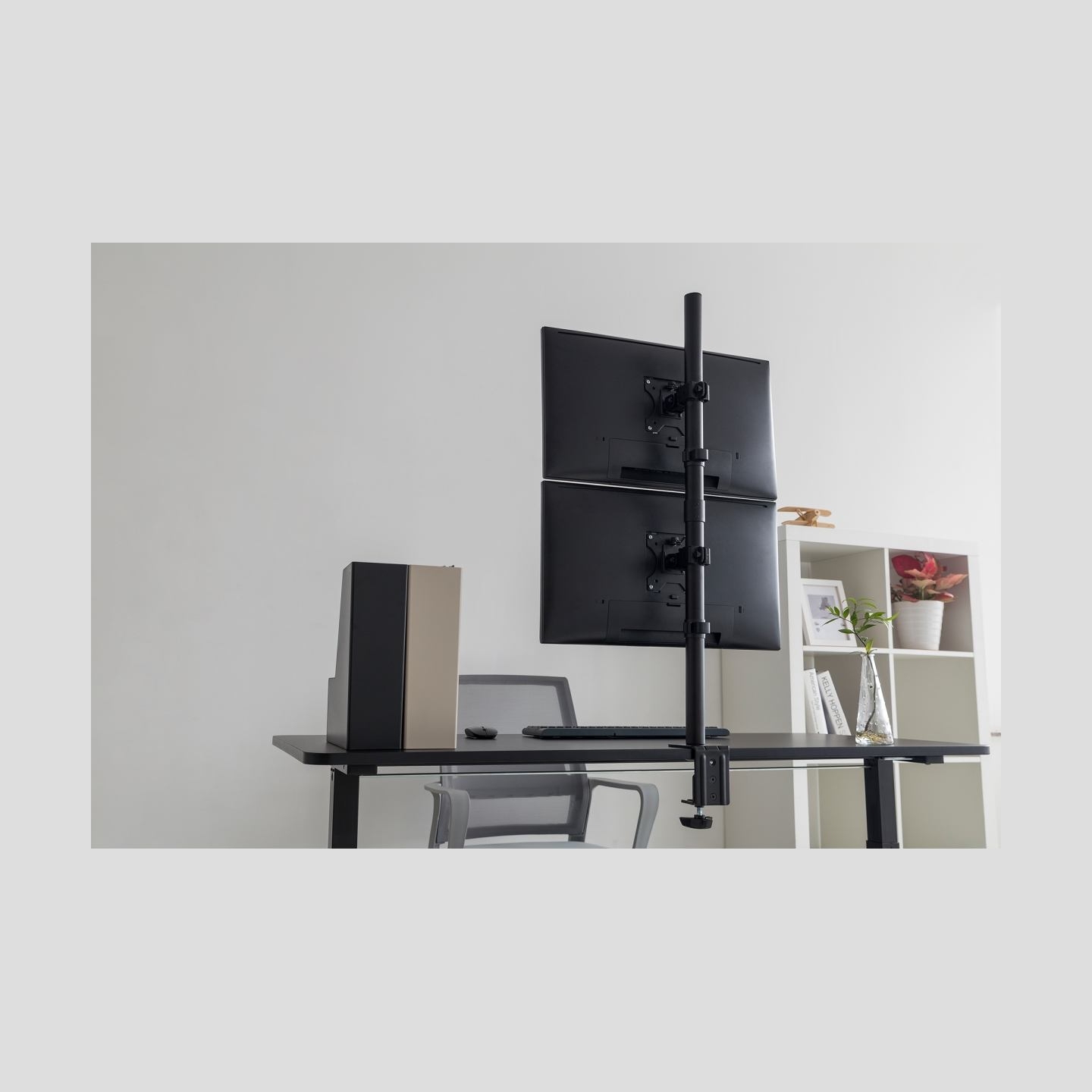 Digitus Desk Mount | DA-90438 | Adjustable Height, Rotate, Tilt, Swivel | 17-32 " | Maximum weight (capacity) 2x8 kg | Black