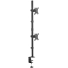 Digitus Desk Mount | DA-90438 | Adjustable Height, Rotate, Tilt, Swivel | 17-32 " | Maximum weight (capacity) 2x8 kg | Black