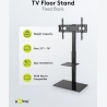 Goobay Floor stand | TV Floor Stand Basic, Size L | Swivel | 37-70 " | Maximum weight (capacity) 40 kg | Black