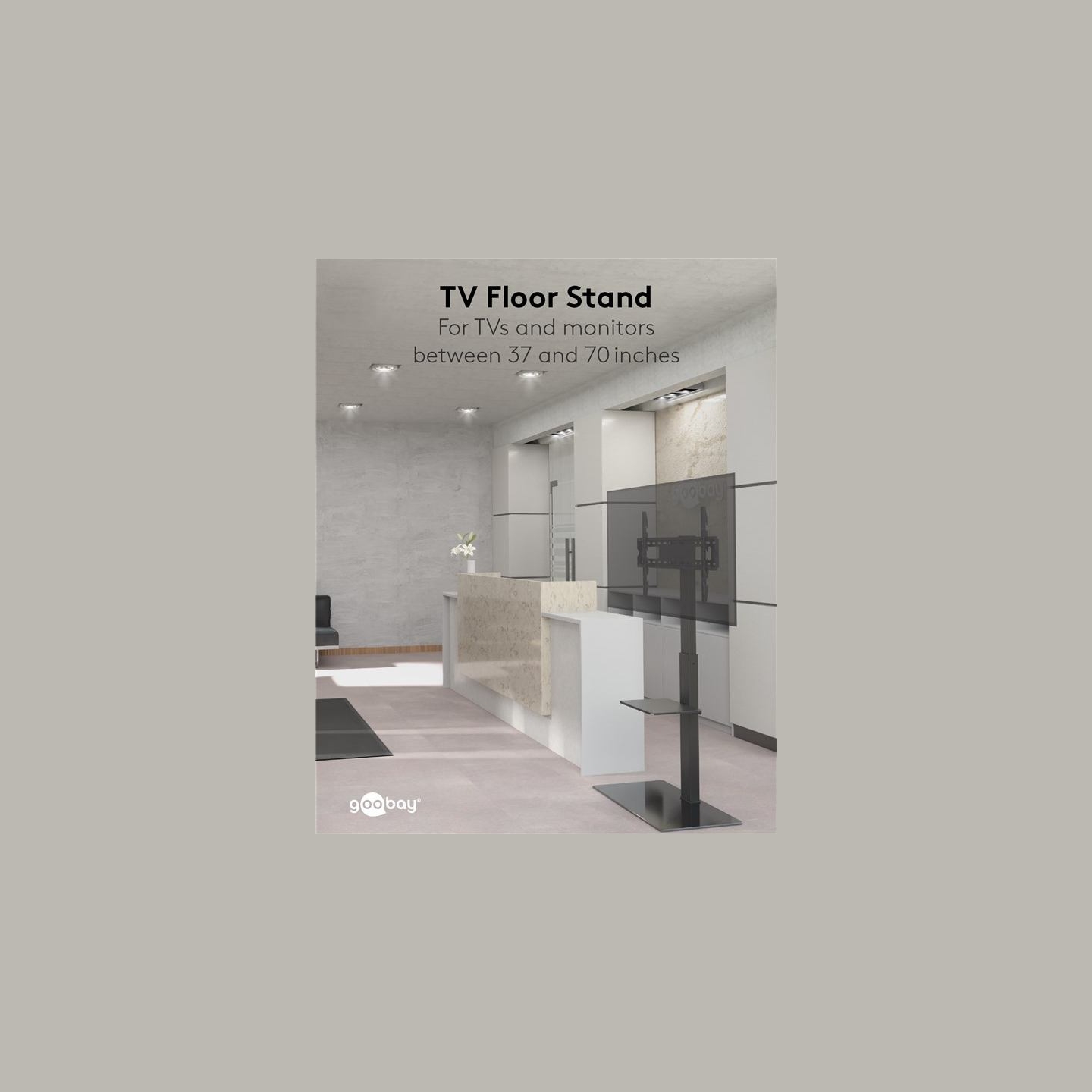 Goobay Floor stand | TV Floor Stand Basic, Size L | Swivel | 37-70 " | Maximum weight (capacity) 40 kg | Black