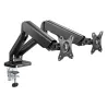 Goobay Desk Mount | Double Monitor Mount with Gas Spring | Swivel, Tilt, Rotation | 17-32 " | Maximum weight (capacity) 9 kg | B