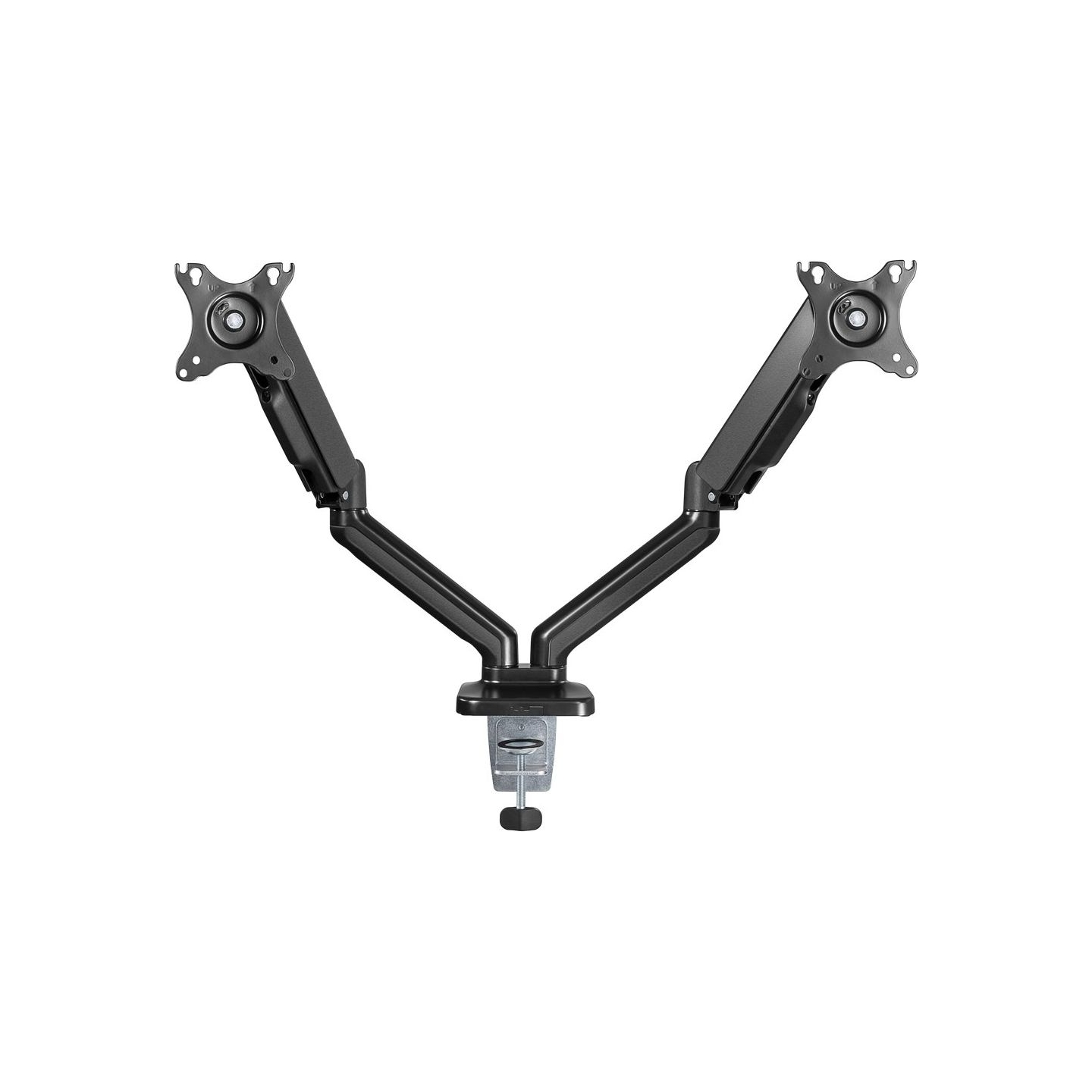 Goobay Desk Mount | Double Monitor Mount with Gas Spring | Swivel, Tilt, Rotation | 17-32 " | Maximum weight (capacity) 9 kg | B