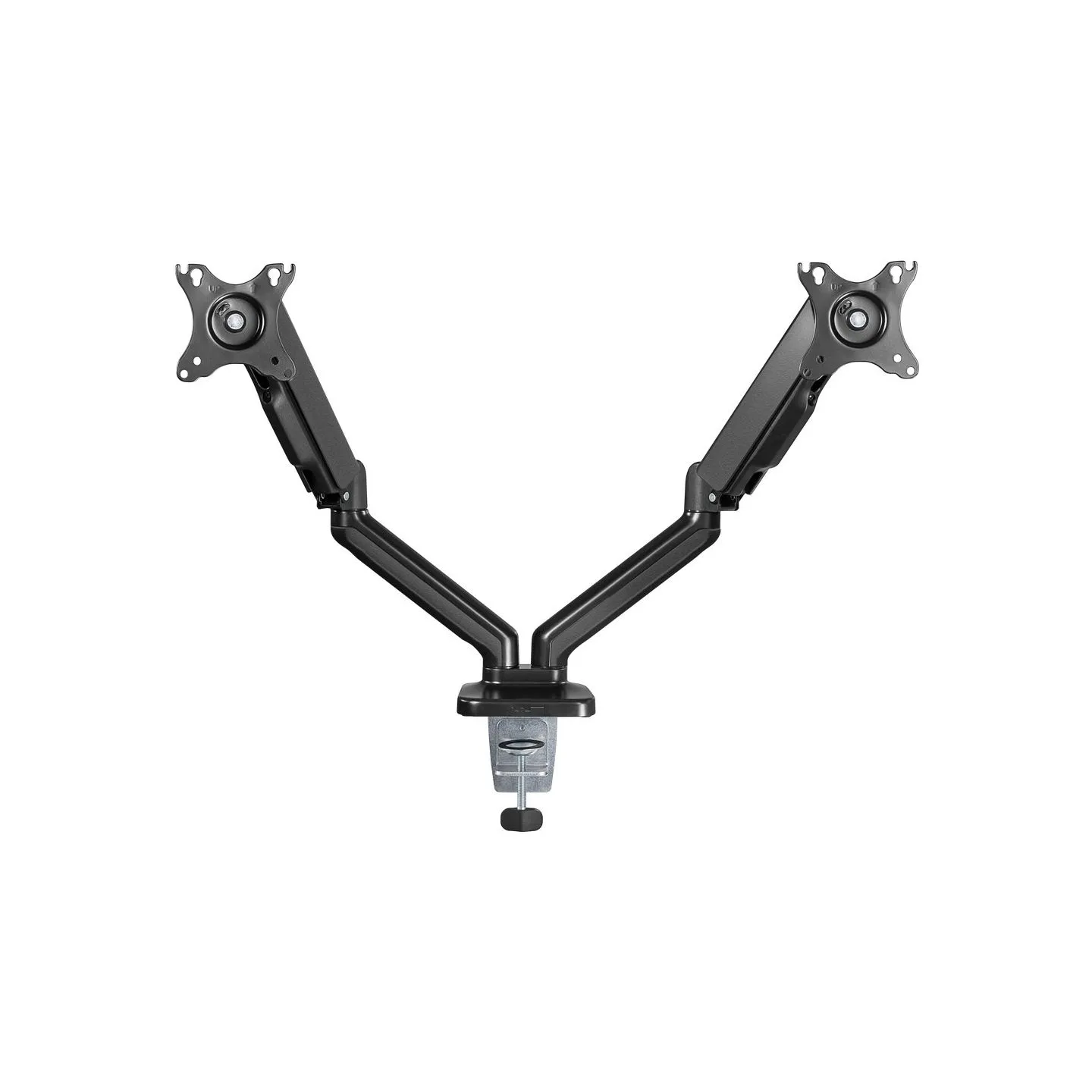 Goobay Desk Mount | Double Monitor Mount with Gas Spring | Swivel, Tilt, Rotation | 17-32 " | Maximum weight (capacity) 9 kg | B
