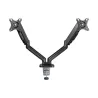 Goobay Desk Mount | Double Monitor Mount with Gas Spring | Swivel, Tilt, Rotation | 17-32 " | Maximum weight (capacity) 9 kg | B