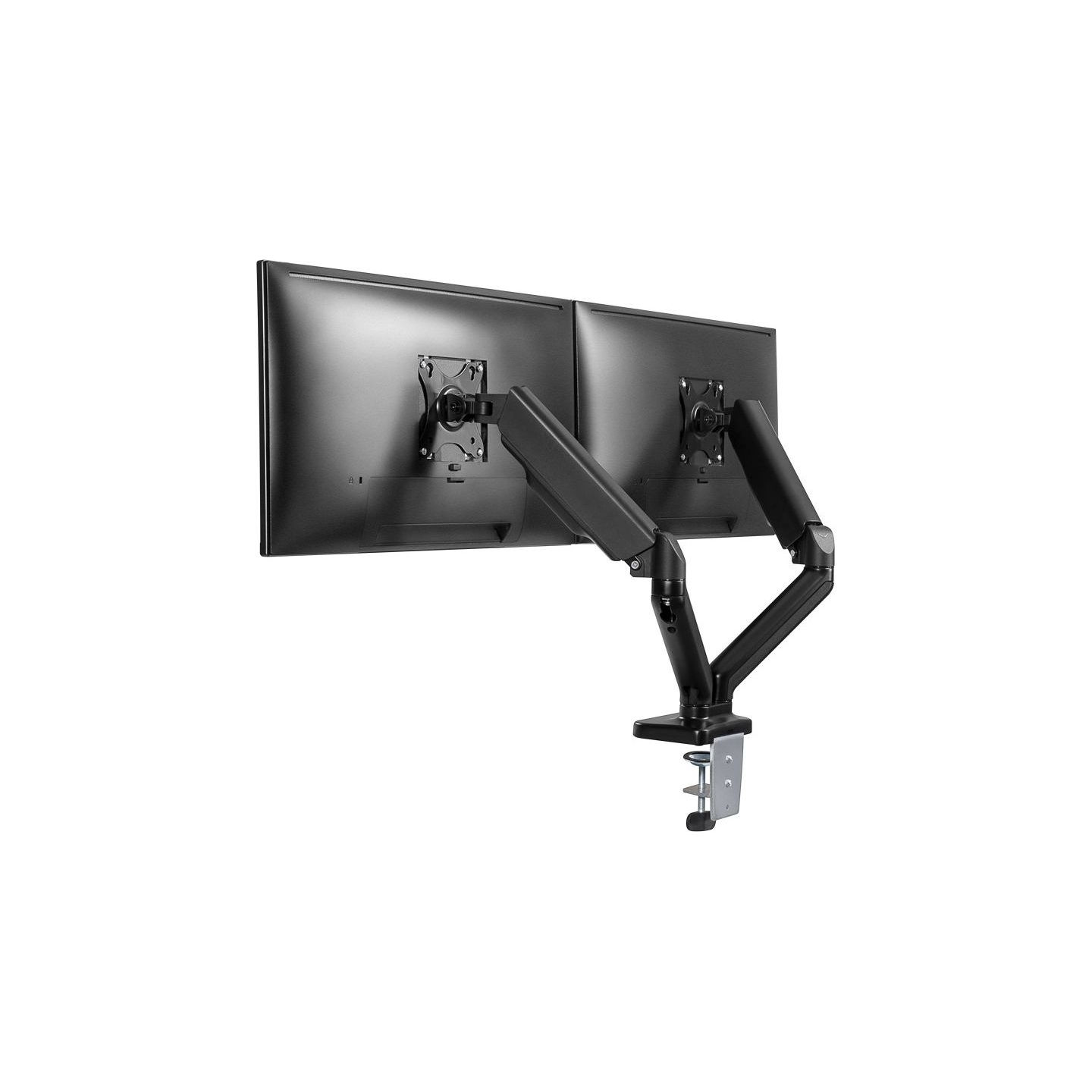 Goobay Desk Mount | Double Monitor Mount with Gas Spring | Swivel, Tilt, Rotation | 17-32 " | Maximum weight (capacity) 9 kg | B