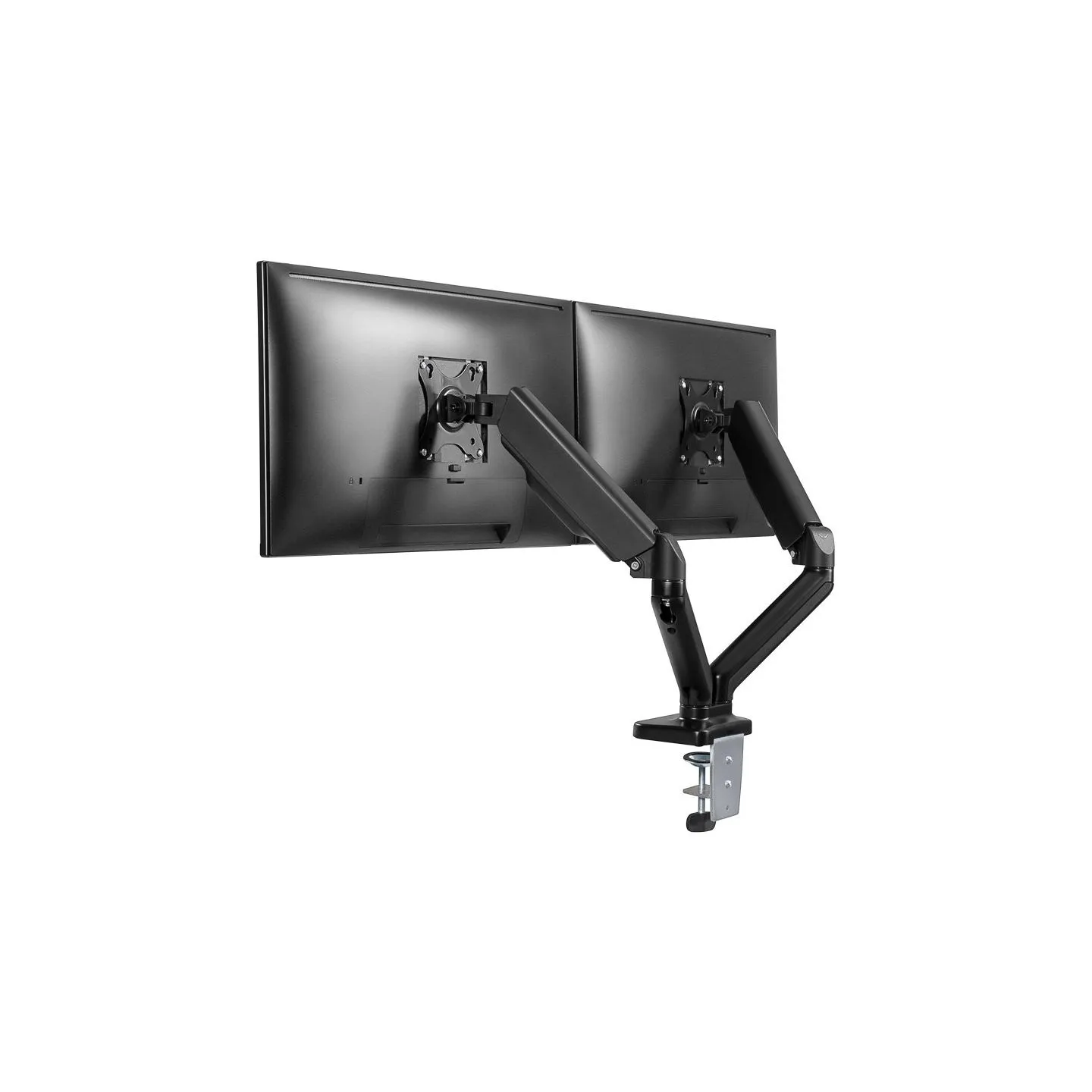 Goobay Desk Mount | Double Monitor Mount with Gas Spring | Swivel, Tilt, Rotation | 17-32 " | Maximum weight (capacity) 9 kg | B