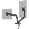 Goobay Desk Mount | Double Monitor Mount with Gas Spring | Swivel, Tilt, Rotation | 17-32 " | Maximum weight (capacity) 9 kg | B