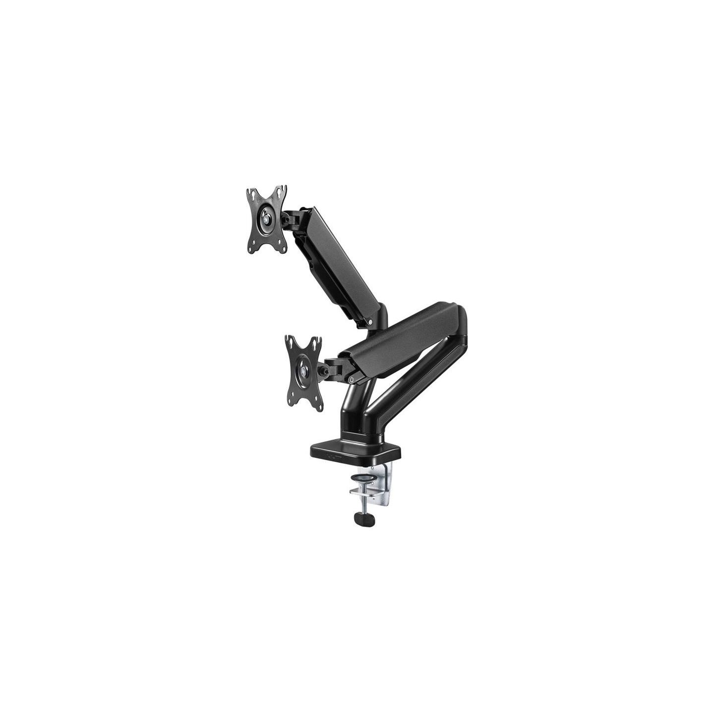 Goobay Desk Mount | Double Monitor Mount with Gas Spring | Swivel, Tilt, Rotation | 17-32 " | Maximum weight (capacity) 9 kg | B