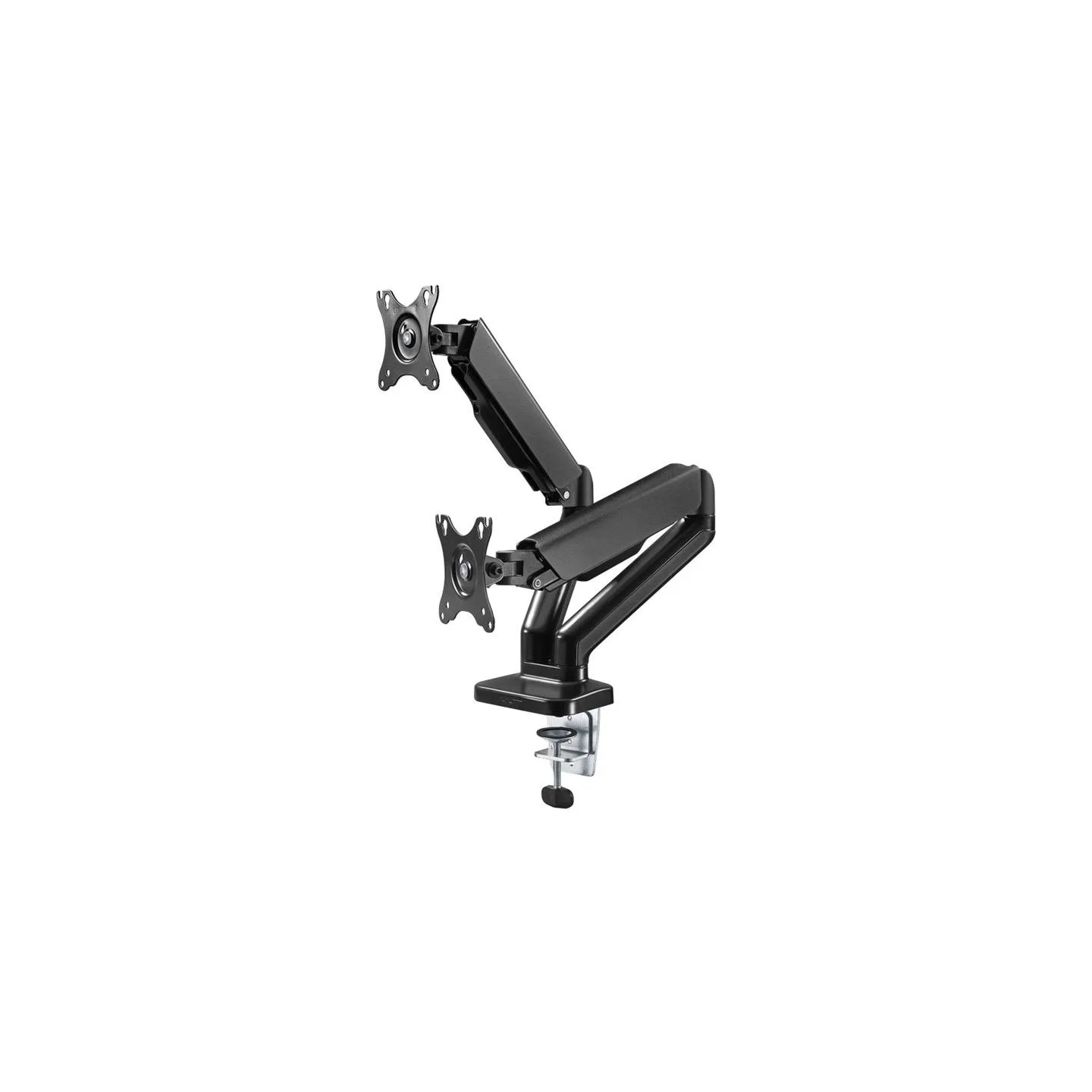 Goobay Desk Mount | Double Monitor Mount with Gas Spring | Swivel, Tilt, Rotation | 17-32 " | Maximum weight (capacity) 9 kg | B