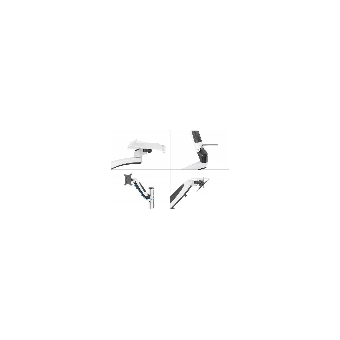 Digitus Wall mount | DA-90451 | Rotate, Swivel | 32 " | Maximum weight (capacity) 8 kg | White/Black