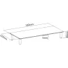 Digitus Universal glass monitor riser DA-90358 | 13-32 " | Maximum weight (capacity) 20 kg