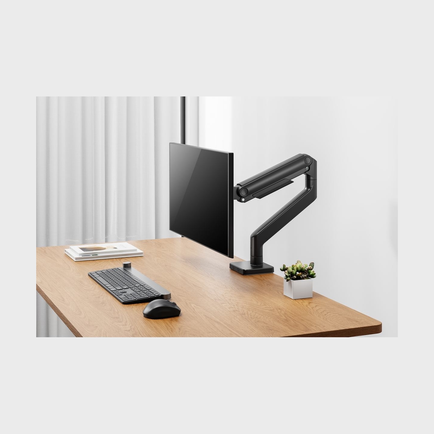Digitus Desk Mount | Height, tilt, rotation, depth, pivot | Single Monitor Mount | 49 " | Maximum weight (capacity) 20 kg | Blac