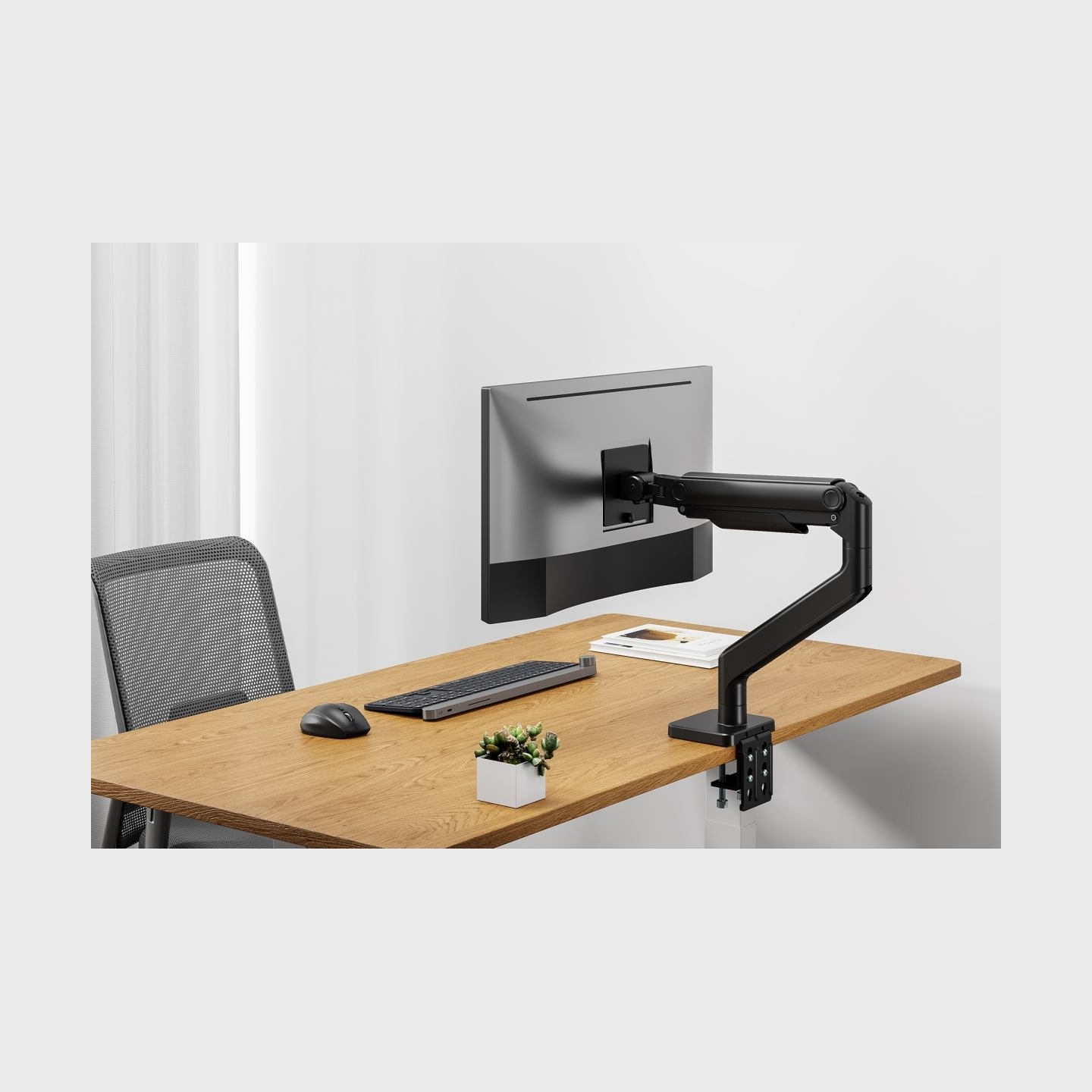 Digitus Desk Mount | Height, tilt, rotation, depth, pivot | Single Monitor Mount | 49 " | Maximum weight (capacity) 20 kg | Blac